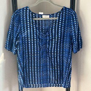Loft Outlet Blue Printed Blouse